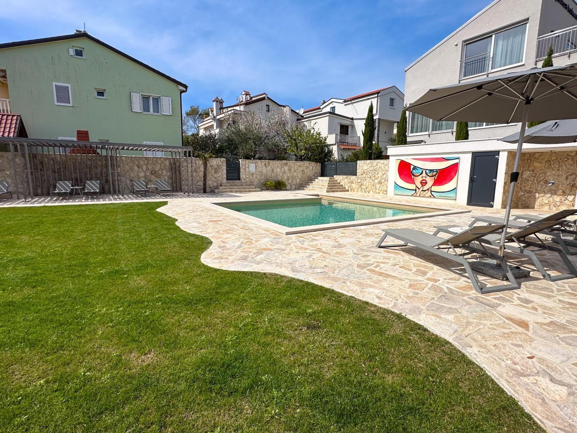 Apartment Baska Mit Poolarea - Krk, Kroatien Luaran gambar