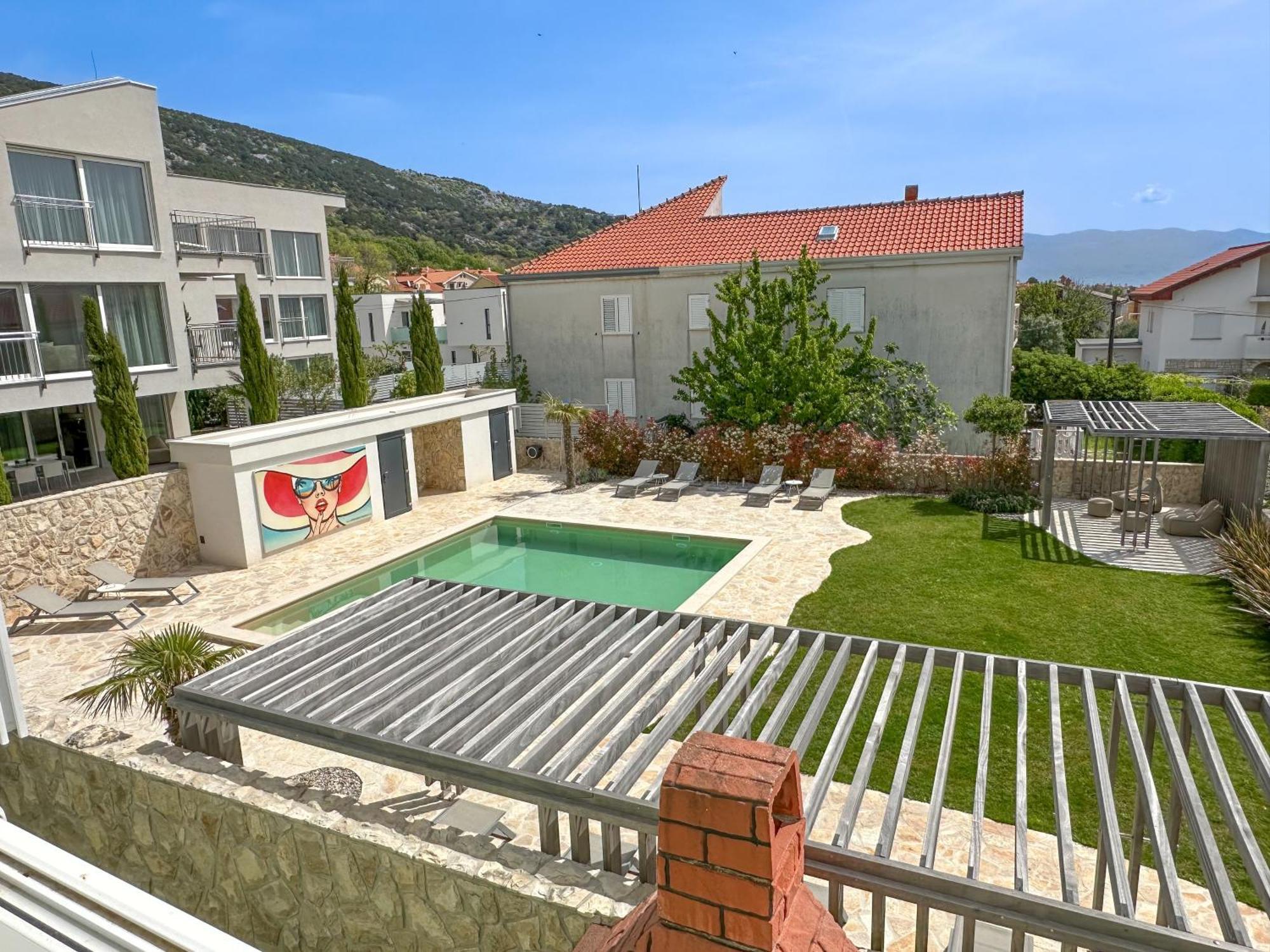Apartment Baska Mit Poolarea - Krk, Kroatien Luaran gambar